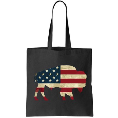 Vintage Buffalo American Flag Bison Patriotic Gift Bag