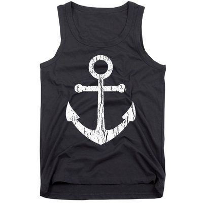 Vintage Boat Anchor Nautical Sailing Gift Tank Top