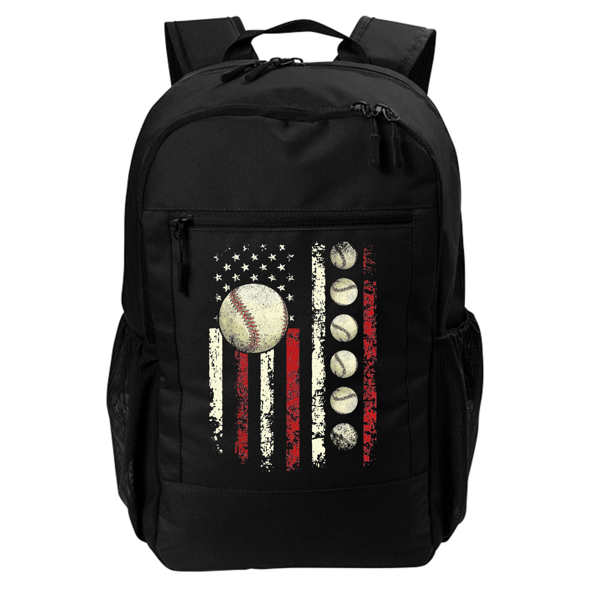 Vintage Baseball American Flag Backpack