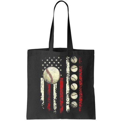 Vintage Baseball American Flag Bag