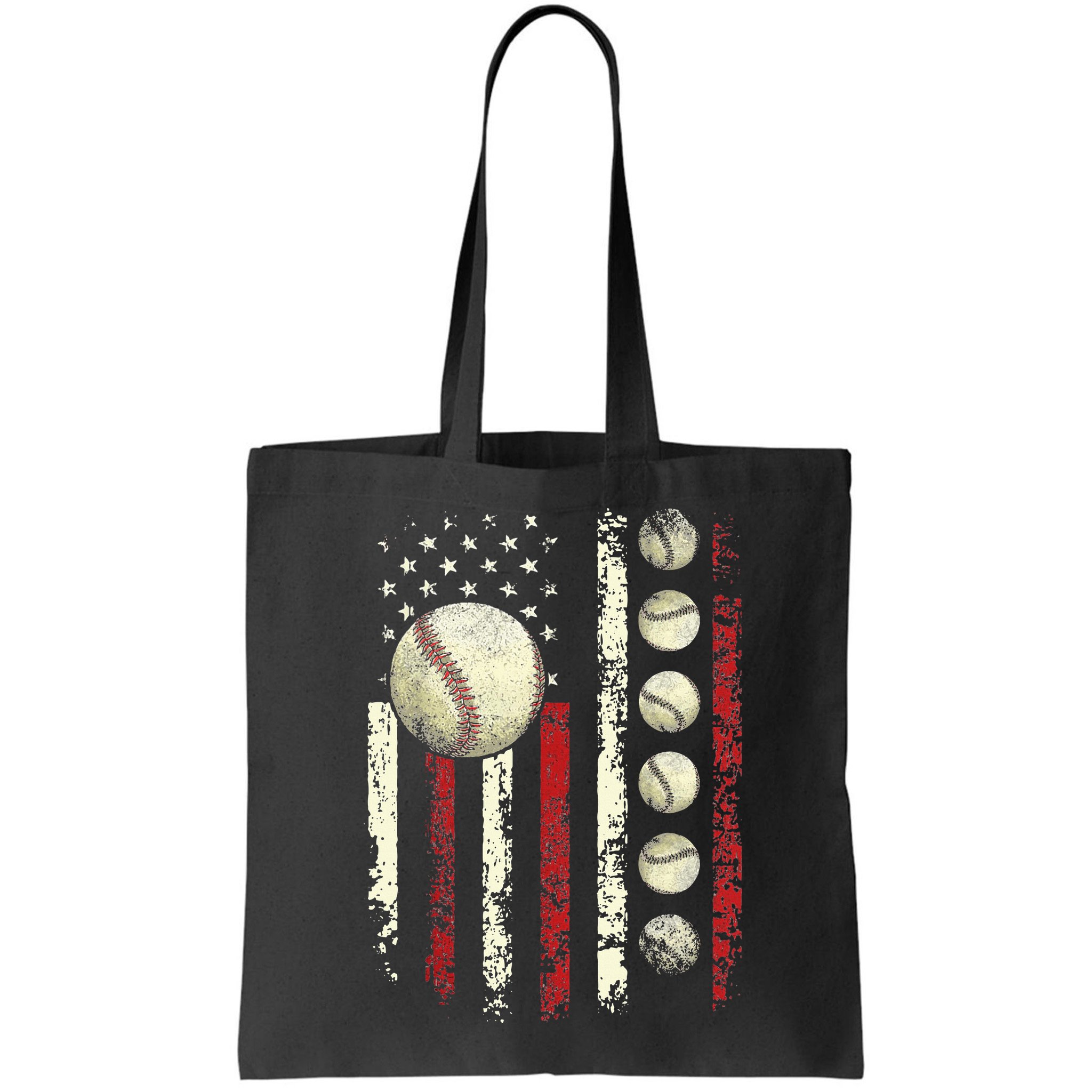 Vintage Baseball American Flag Bag