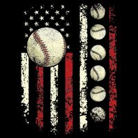 Vintage Baseball American Flag Bag