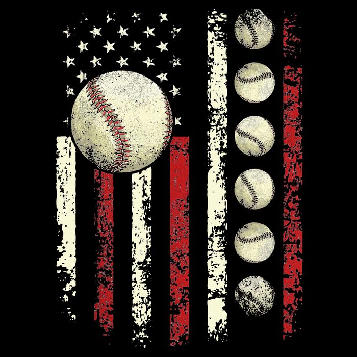 Vintage Baseball American Flag Bag