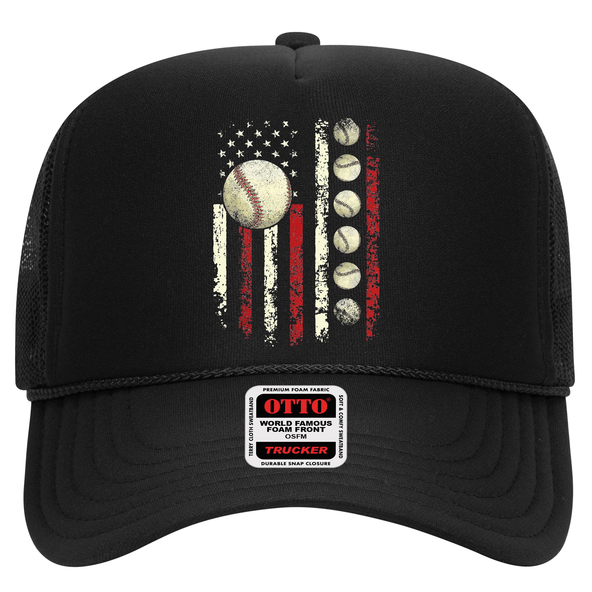 Vintage Baseball American Flag Hat