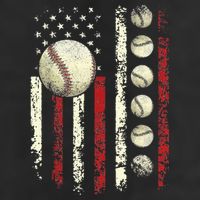 Vintage Baseball American Flag Hat