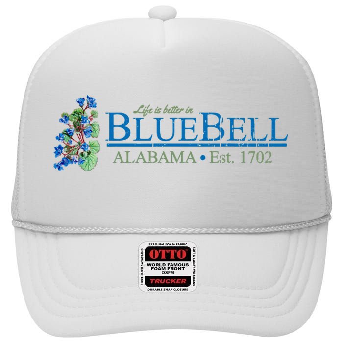 Vintage Bluebell Alabama From Hart Of Dixie High Crown Mesh Back Trucker Hat