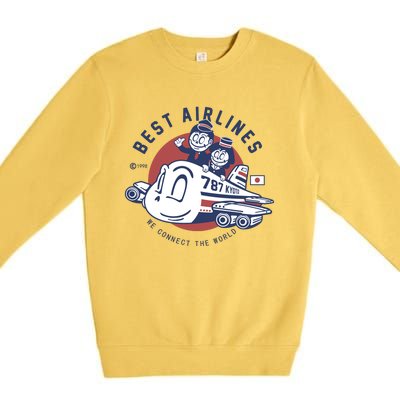 Vintage Best Airlanes Premium Crewneck Sweatshirt