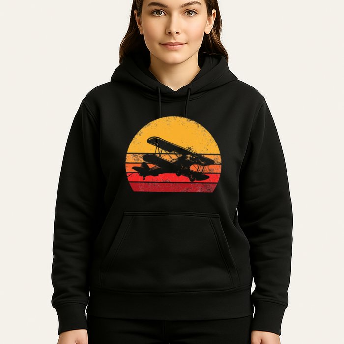 Vintage Biplane Aviator Hoodie