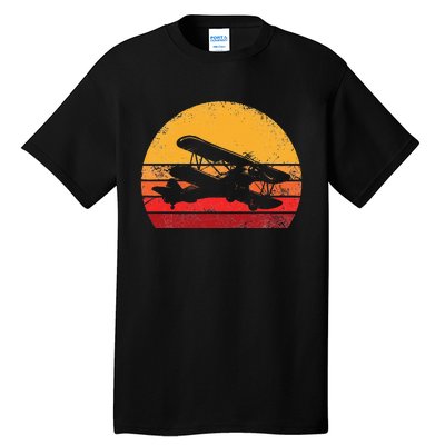 Vintage Biplane Aviator Tall T-Shirt