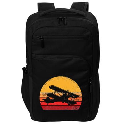 Vintage Biplane Aviator Impact Tech Backpack