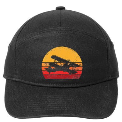 Vintage Biplane Aviator 7-Panel Snapback Hat