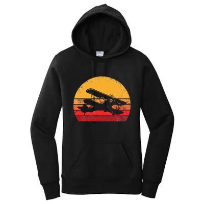 Vintage Biplane Aviator Women's Pullover Hoodie