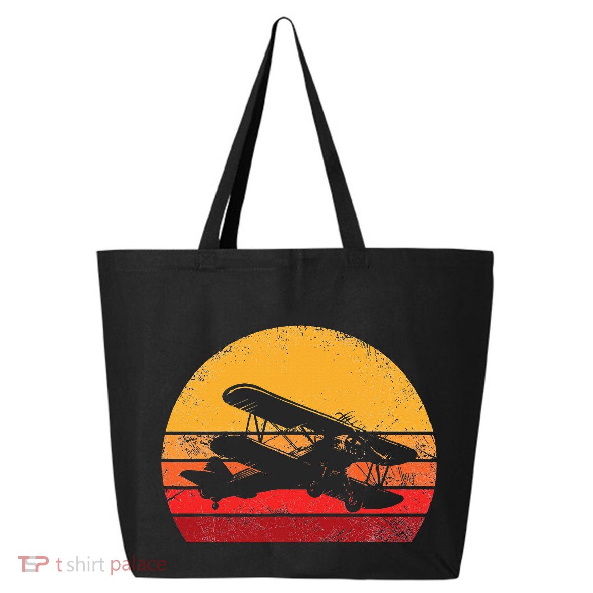 Vintage Biplane Aviator 25L Jumbo Tote