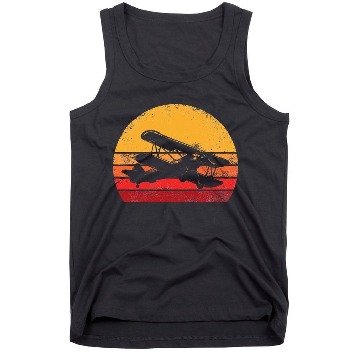 Vintage Biplane Aviator Tank Top