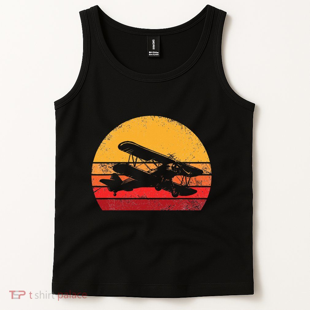 Vintage Biplane Aviator Tank Top