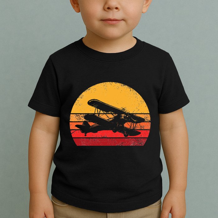 Vintage Biplane Aviator Toddler T-Shirt