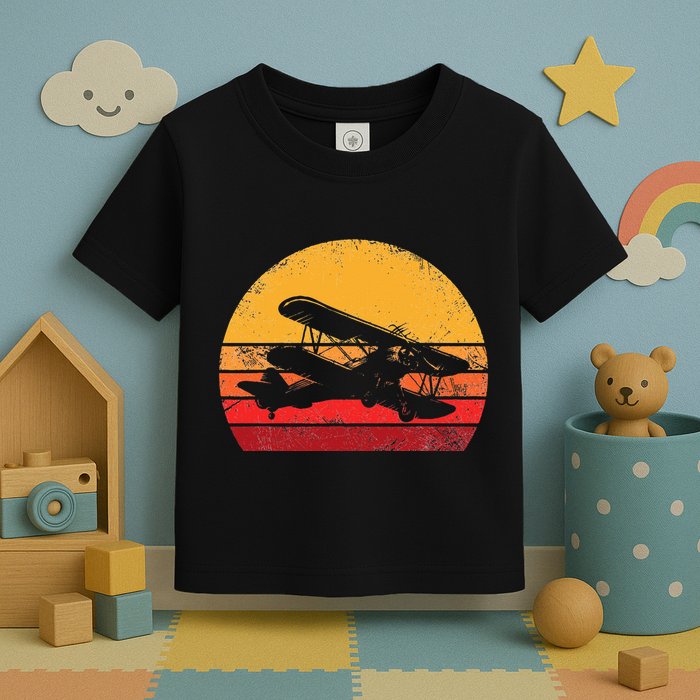 Vintage Biplane Aviator Toddler T-Shirt