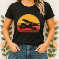 Vintage Biplane Aviator Womens T-Shirt