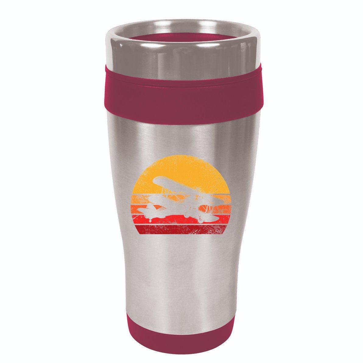 Vintage Biplane Aviator 16oz Travel Tumbler