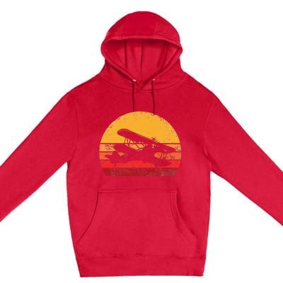 Vintage Biplane Aviator Premium Pullover Hoodie