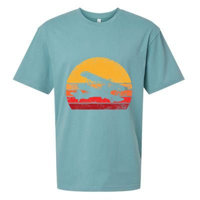Vintage Biplane Aviator Sueded Cloud Jersey T-Shirt