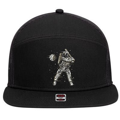 Vintage Baseball Astronaut  Space Baseball 7 Panel Mesh Trucker Snapback Hat