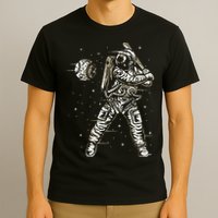 Vintage Baseball Astronaut  Space Baseball T-Shirt