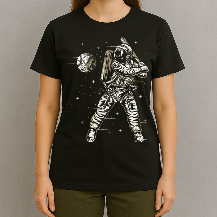 Vintage Baseball Astronaut  Space Baseball T-Shirt