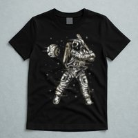 Vintage Baseball Astronaut  Space Baseball T-Shirt