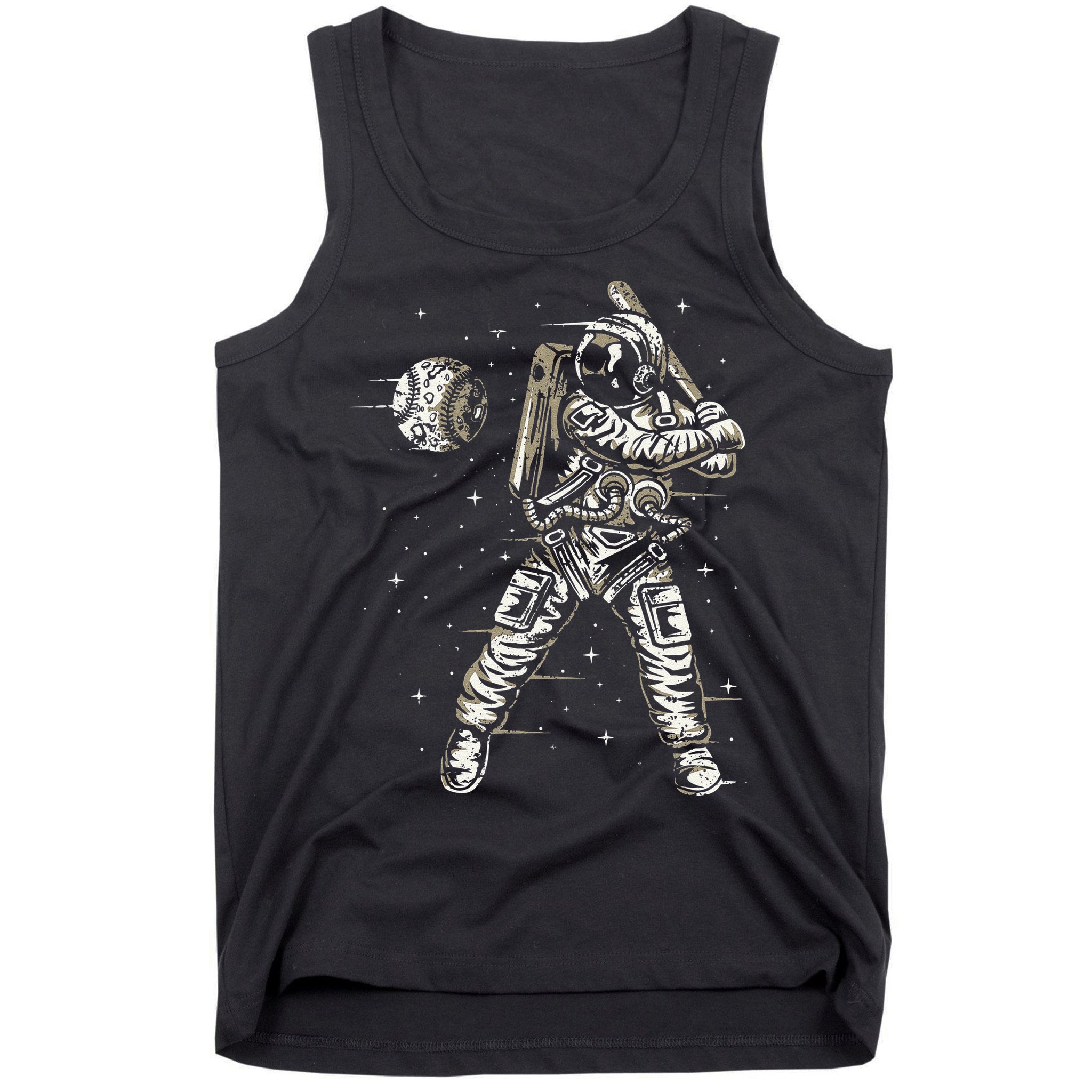 Vintage Baseball Astronaut  Space Baseball Tank Top
