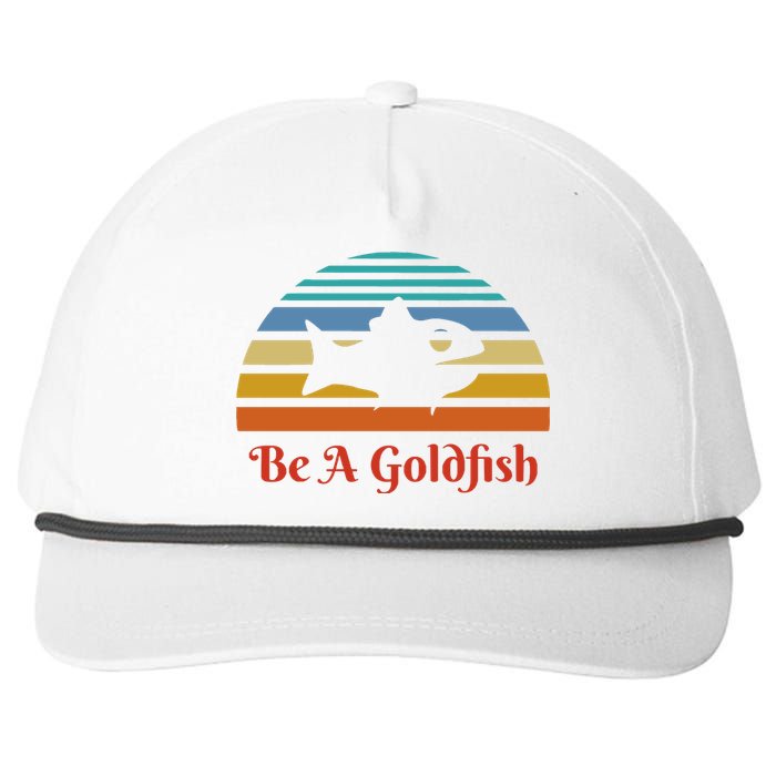 Vintage Be A Goldfish Snapback Five-Panel Rope Hat