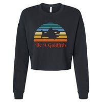 Vintage Be A Goldfish Cropped Pullover Crew