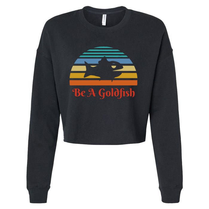 Vintage Be A Goldfish Cropped Pullover Crew