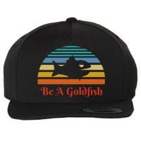 Vintage Be A Goldfish Wool Snapback Cap