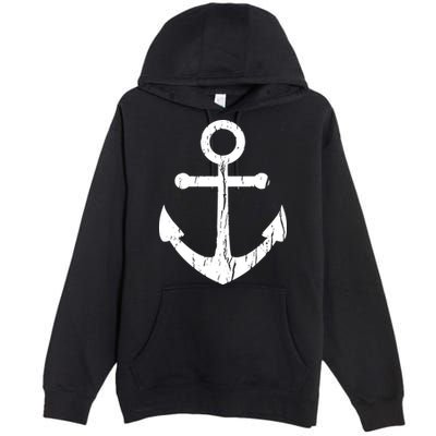 Vintage Boat Anchor Nautical Sailing Premium Pullover Hoodie