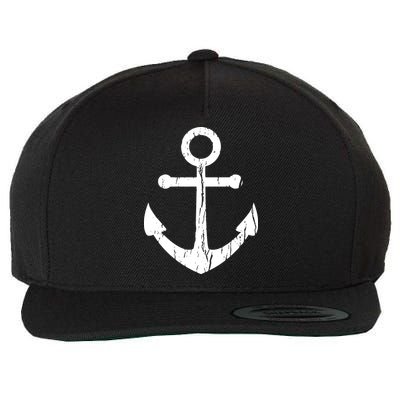 Vintage Boat Anchor Nautical Sailing Wool Snapback Cap