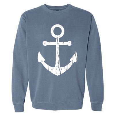 Vintage Boat Anchor Nautical Sailing Garment-Dyed Sweatshirt