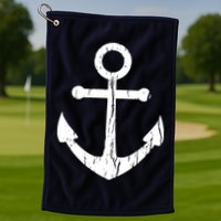 Vintage Boat Anchor Nautical Sailing Golf Towel