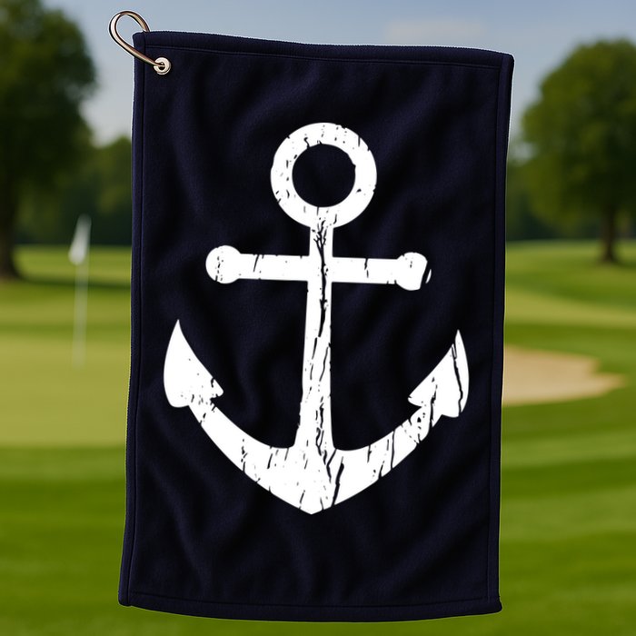 Vintage Boat Anchor Nautical Sailing Golf Towel