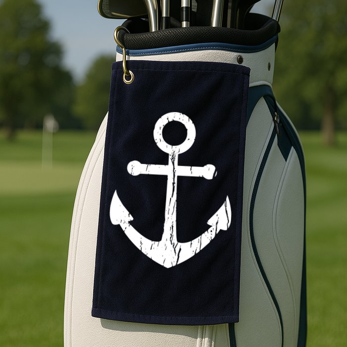 Vintage Boat Anchor Nautical Sailing Golf Towel