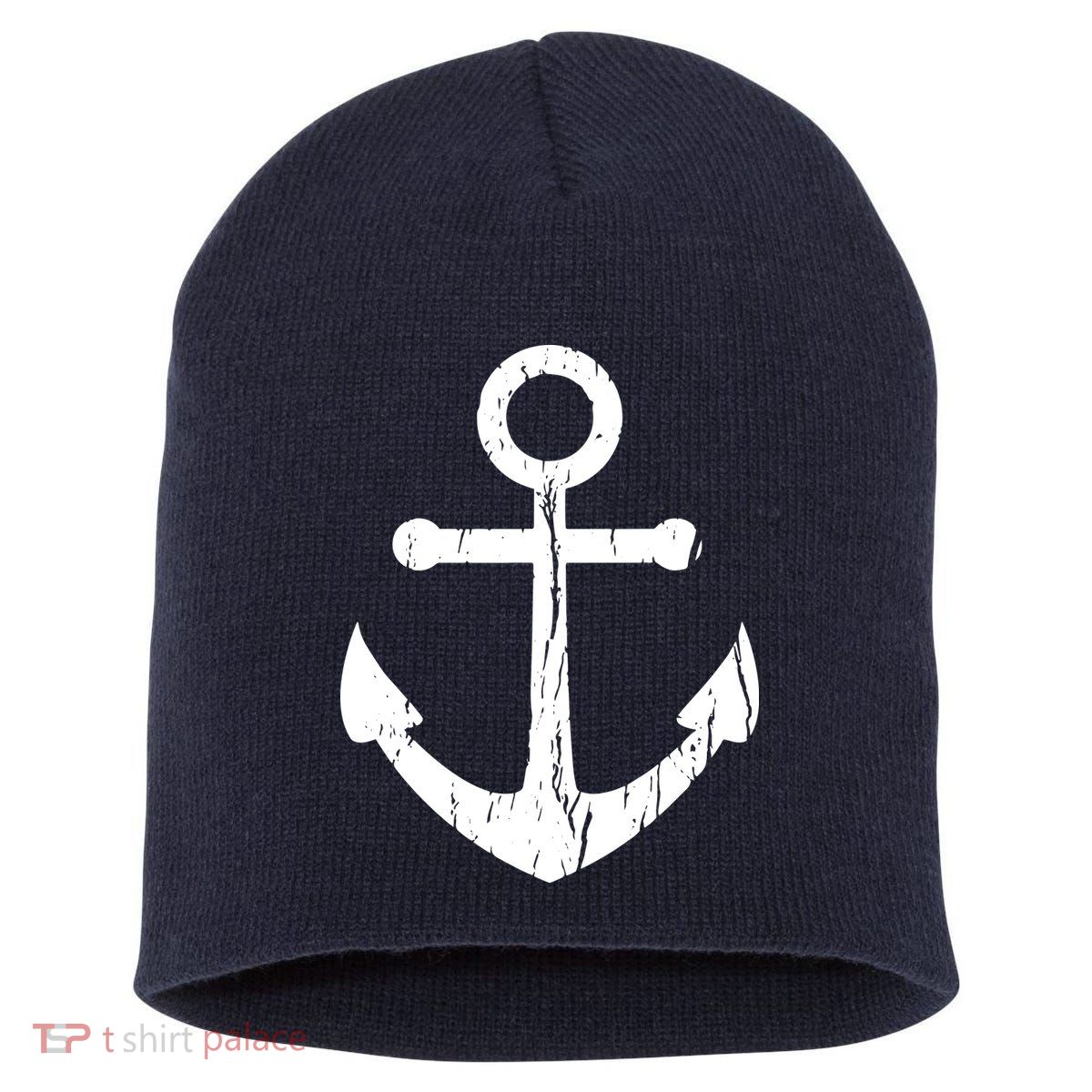 Vintage Boat Anchor Nautical Sailing Short Acrylic Beanie