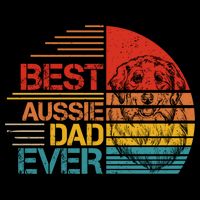 Vintage Best Aussie Dad Ever Australian Shepherd Dad Dog Dad Cool Gift Drawstring Bag