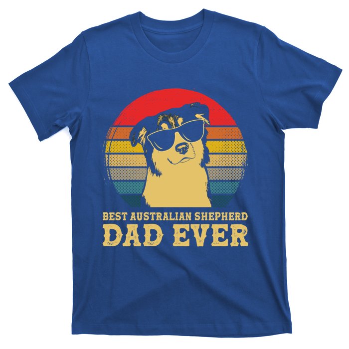 Vintage Best Australian Shepherd Dad Ever Dog Lovers Funny Gift T-Shirt