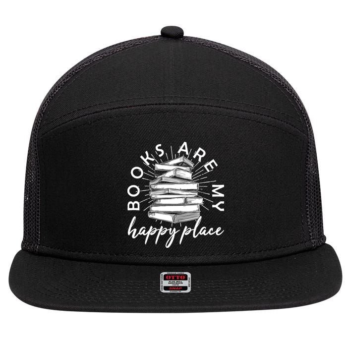 Vintage Books Are My Happy Place 7 Panel Mesh Trucker Snapback Hat