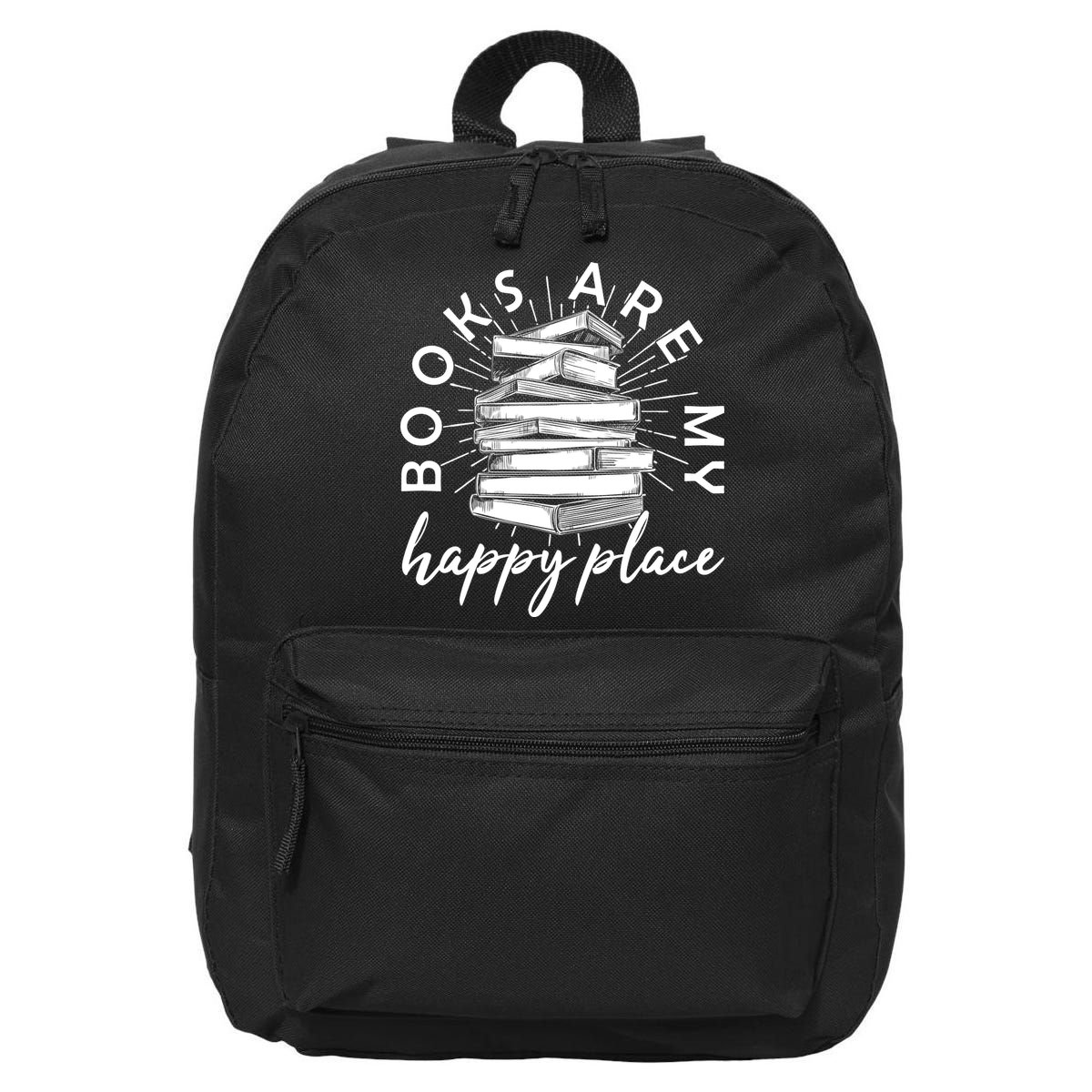 Vintage Books Are My Happy Place 16 in Basic Backpack