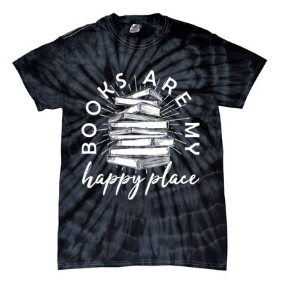 Vintage Books Are My Happy Place Tie-Dye T-Shirt
