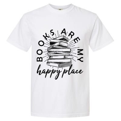 Vintage Books Are My Happy Place Garment-Dyed Heavyweight T-Shirt