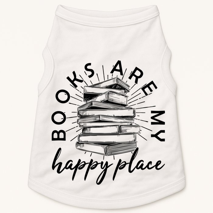 Vintage Books Are My Happy Place Doggie Tank