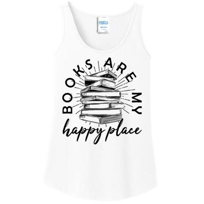 Vintage Books Are My Happy Place Ladies Essential Tank