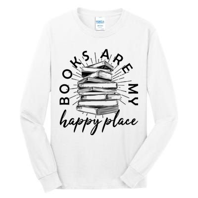 Vintage Books Are My Happy Place Tall Long Sleeve T-Shirt